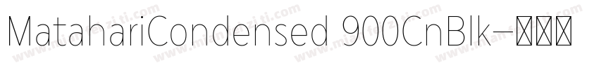 MatahariCondensed 900CnBlk字体转换